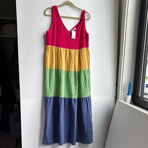 Marine Layer W’s Corinne Rainbow Maxi Dress, size S